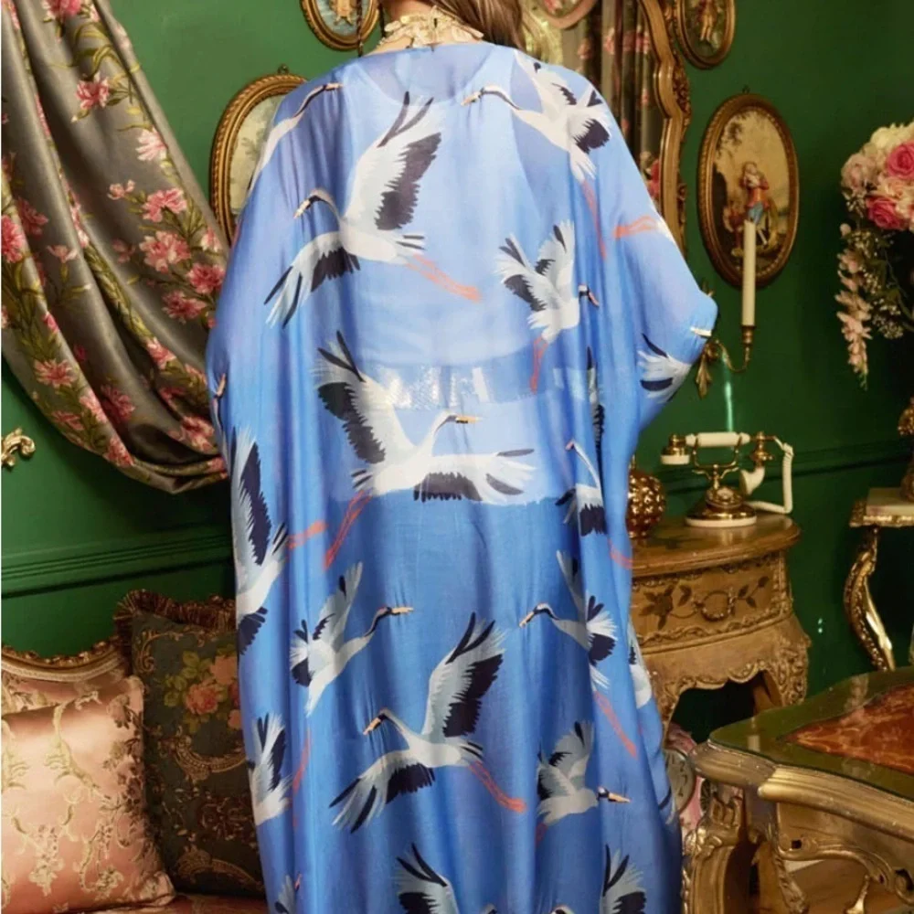 NWT Aratta OS MISS AMERICA MAXI KIMONO Duster - Picture 2 of 3